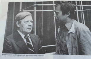 Karl Weinhofer mit SPD Bundeskanzler Helmut Schmidt (1980)