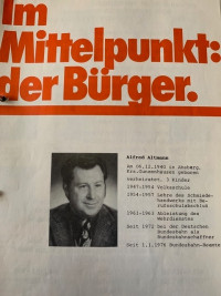 SPD Bürgermeisterkandidat Alfred Altmann 1978