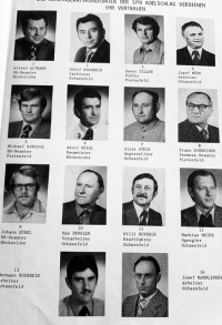 Gemeinderatskandidaten der SPD 1978