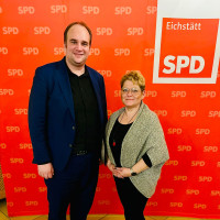 MdB Sebastian Roloff und Landratskandidatin Stefanie Kirchner