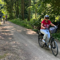 Radlergruppe unterwegs zum Naturfreundehaus in Wellheim-Aicha